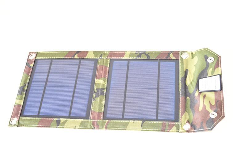 二片折叠式5W太阳能充电板充电包手机相机平板电脑太阳能充电器